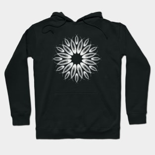 Mandala Flower White Hoodie